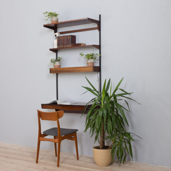 Kai Kristiansen rosewood unit with desk  scaled