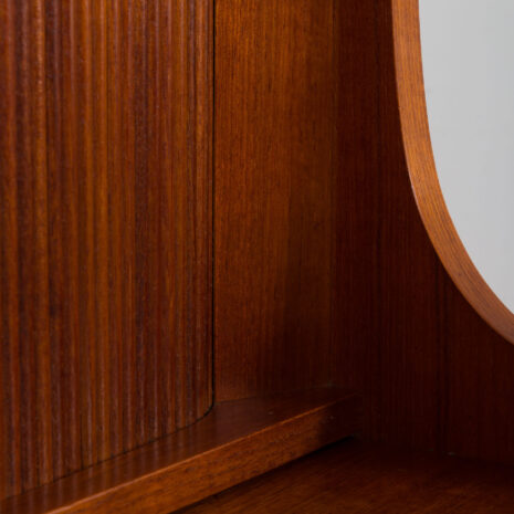 21403 Danish teak bookcase secretaire and tambour doors, Johannes Sorth, 1960s-17 Danish teak bookcase secretaire and tambour doors Johannes Sorth s scaled