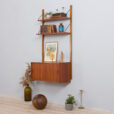 Entry wall unit in teak cm wide scaled