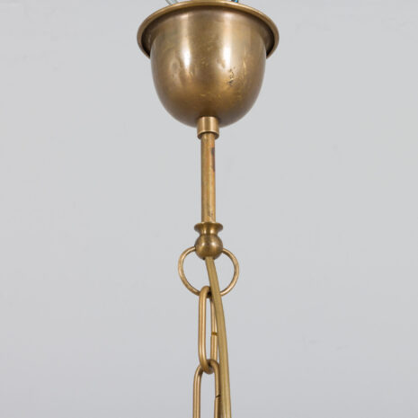 21411 Lampa z mosiądzu i szkła Murano w stylu Gio Ponti Włochy 1950s-2 Lampa z mosiądzu i szkła Murano w stylu włoskiej lampy Gio Ponti.