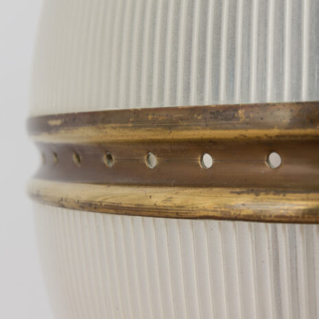 21411 Lampa z mosiądzu i szkła Murano w stylu Gio Ponti Włochy 1950s-4 Lampa z mosiądzu i szkła Murano w stylu włoskiej lampy Gio Ponti.