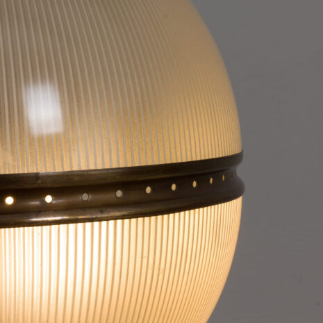 21411 Lampa z mosiądzu i szkła Murano w stylu Gio Ponti Włochy 1950s-7 Lampa z mosiądzu i szkła Murano w stylu włoskiej lampy Gio Ponti.