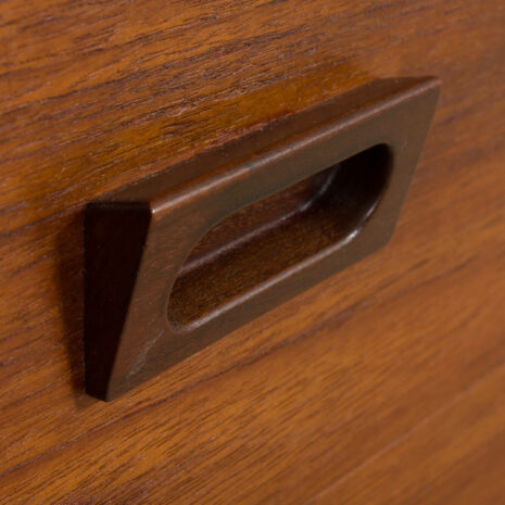 21414 Danish teak bookcase secretaire with drawers and tambour doors, Johannes Sorth, 1960s-13 Danish teak bookcase secretaire with drawers and tambour doors Johannes Sorth s scaled