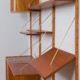 teak  bay preben Sorensen wall unit with a desk shelf  cabinets and  shelves  scaled