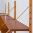 teak  bay preben Sorensen wall unit with a desk shelf  cabinets and  shelves  scaled