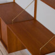 teak  bay preben Sorensen wall unit with a desk shelf  cabinets and  shelves  scaled