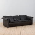 Black leather sofa scaled