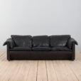 Black leather sofa scaled