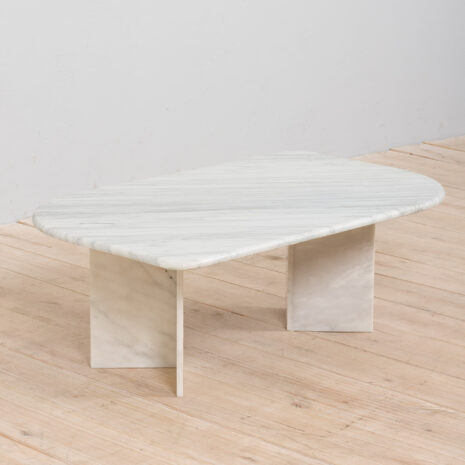 Carrera marble Italian coffee table from the s  scaled
