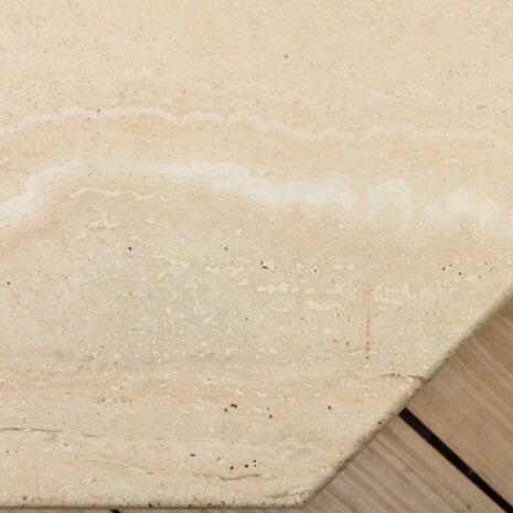 21428 Italian Hexagonal travertine table-7 Italian Hexagonal travertine table scaled