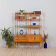 Rival bay teak wall unit with cabinets and shelves by Brodrene Jatogs Norway Kjell Riise s scaled