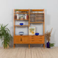 Rival  bay free standing teak wall unit with  cabinets and  shelves by Brodrene Jatogs Norway Kjell Riise s  scaled