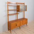 Rival  bay free standing teak wall unit with  cabinets and  shelves by Brodrene Jatogs Norway Kjell Riise s  scaled