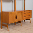 Rival  bay free standing teak wall unit with  cabinets and  shelves by Brodrene Jatogs Norway Kjell Riise s  scaled