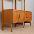 Rival  bay free standing teak wall unit with  cabinets and  shelves by Brodrene Jatogs Norway Kjell Riise s  scaled