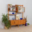 Rival  bay free standing teak wall unit with  cabinets and  shelves by Brodrene Jatogs Norway Kjell Riise s  scaled