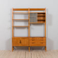 Rival  bay free standing teak wall unit with  cabinets and  shelves by Brodrene Jatogs Norway Kjell Riise s  scaled