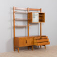 Rival  bay free standing teak wall unit with  cabinets and  shelves by Brodrene Jatogs Norway Kjell Riise s  scaled