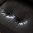 Poul Cadovius rosewood and black leather sofa  scaled
