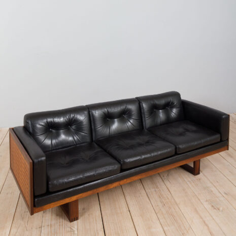 21436 Poul Cadovius rosewood and black leather sofa-12 Poul Cadovius rosewood and black leather sofa scaled