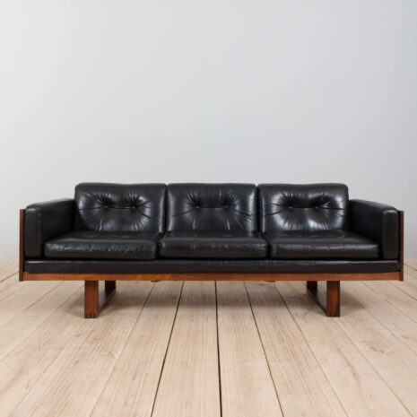 21436 Poul Cadovius rosewood and black leather sofa-14 Poul Cadovius rosewood and black leather sofa scaled