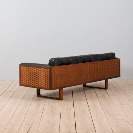 21436 Poul Cadovius rosewood and black leather sofa-5 Poul Cadovius rosewood and black leather sofa scaled