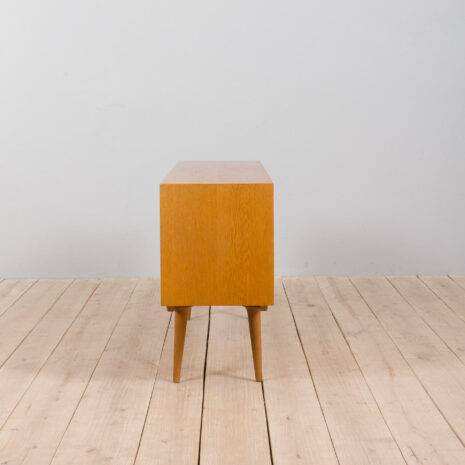 21444 Arne Vodder style wide oak sideboard on light base with 4 drawers-12 Arne Vodder style wide oak sideboard on light base with drawers scaled