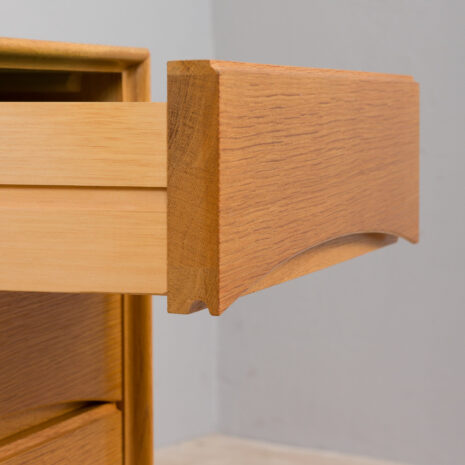 21444 Arne Vodder style wide oak sideboard on light base with 4 drawers-19 Arne Vodder style wide oak sideboard on light base with drawers scaled