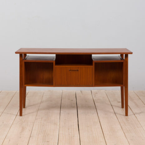 21330 Vintage duńskie biurko z drewna tekowego z 4 szufladami-10 Vintage Danish teak desk in Teak with drawers scaled