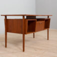 Vintage Danish teak desk in Teak with drawers scaled