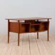 Vintage Danish teak desk in Teak with drawers scaled