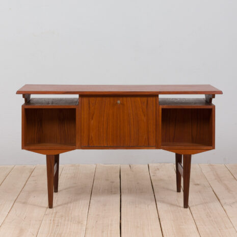 21332 Free standing Danish teak desk with floating top and 4 drawers, Denmark, 1960s-11 Free standing Danish teak desk with floating top and drawers Denmark s scaled
