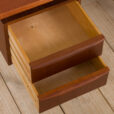 Free standing Danish teak desk with floating top and drawers Denmark s scaled