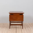 Free standing Danish teak desk with floating top and drawers Denmark s scaled
