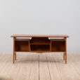 K Danish Freestanding Teak Desk Model by Omann Jun s scaled
