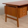 K Danish Freestanding Teak Desk Model by Omann Jun s scaled