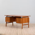 K Danish Freestanding Teak Desk Model by Omann Jun s scaled