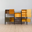 Mid century modern Italian wall unit in Dassi Fornasetti style s scaled