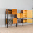 Mid century modern Italian wall unit in Dassi Fornasetti style s scaled