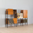 Mid century modern Italian wall unit in Dassi Fornasetti style s scaled