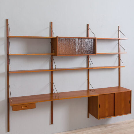21404 Danish teak wall unit with a desk by Preben Sorensen,1960s-11 Danish teak wall unit with a desk by Preben Sorensens scaled
