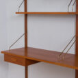 Danish teak wall unit with a desk by Preben Sorensens scaled