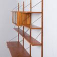Danish teak wall unit with a desk by Preben Sorensens scaled