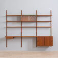 Danish teak wall unit with a desk by Preben Sorensens scaled