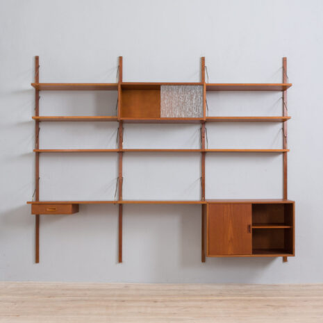 21404 Danish teak wall unit with a desk by Preben Sorensen,1960s-5 Danish teak wall unit with a desk by Preben Sorensens scaled