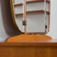 Scandinavian teak mid century makeup vanity with mirror and  drawers s  scaled