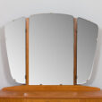Scandinavian teak mid century makeup vanity with mirror and  drawers s  scaled