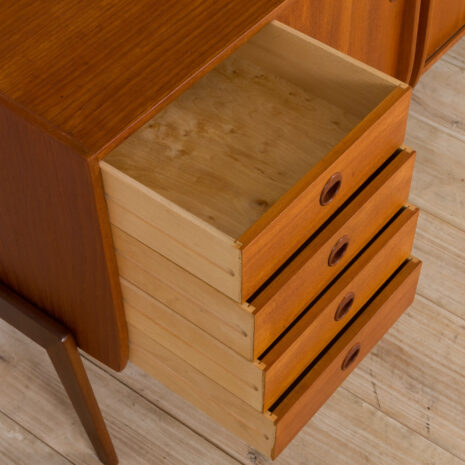 21439 Scandinavian 2 bay Ergo wall unit in teak with 3 cabinets and 4 shelves -18 Scandinavian bay Ergo wall unit in teak with cabinets and shelves scaled