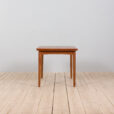 Danish teak dining table extandeble with two hidden leaves  scaled