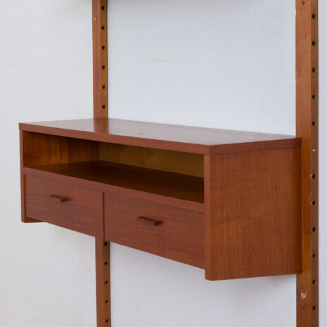 22015 Danish one bay wall unit in teak, entry shelving system, 1960s-14 Danish one bay wall unit in teak entry shelving system s scaled